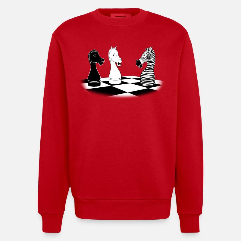 Zebra Ritter - Heavyweight Oversized Organic Crew Neck Made in EU - Rot