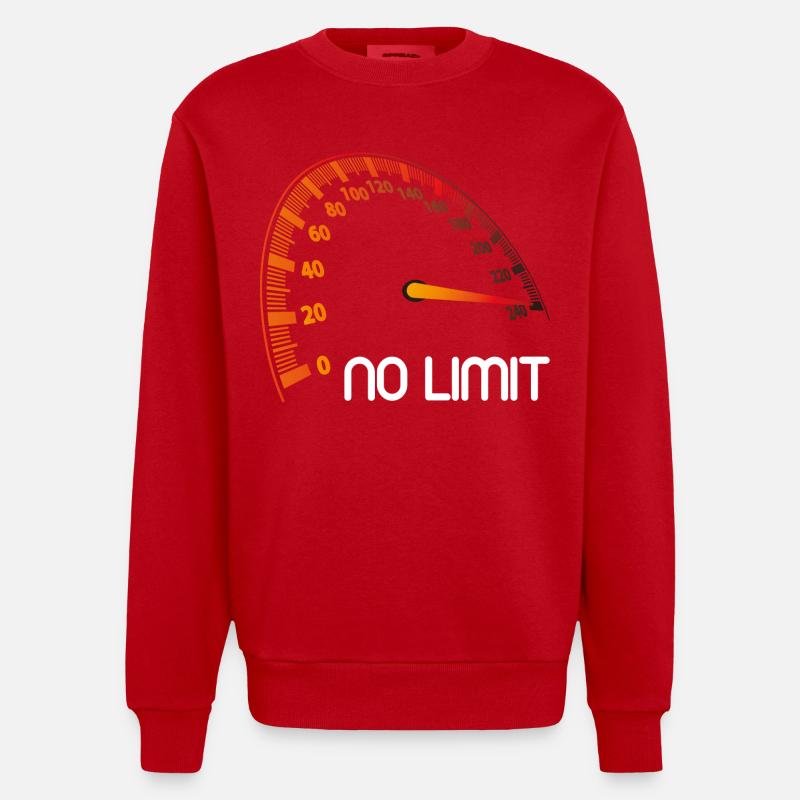 Tacho - No Limit - Heavyweight Oversized Organic Crew Neck Made in EU - Rot