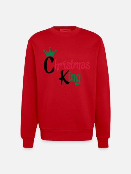 Noël - Sweat bio épais oversize fabriqué en UE - rouge