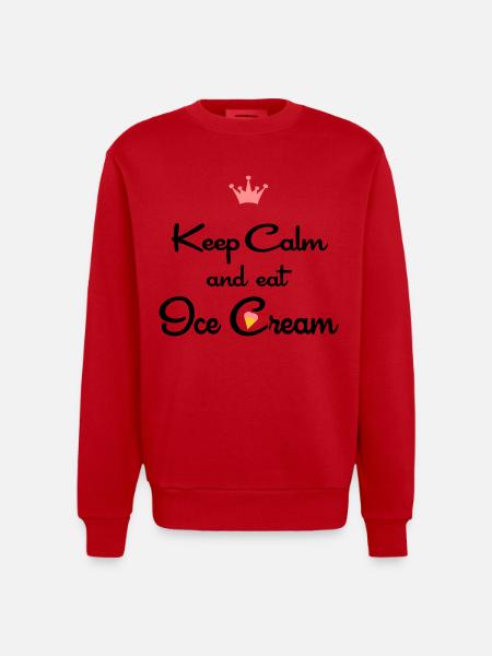 ice cream - Heavyweight Oversized Organic Crew Neck Made in EU - red