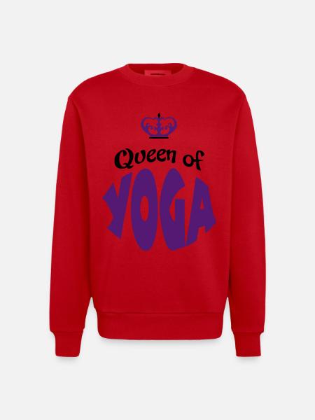 yoga - Heavyweight Oversized Organic Crew Neck Made in EU - red