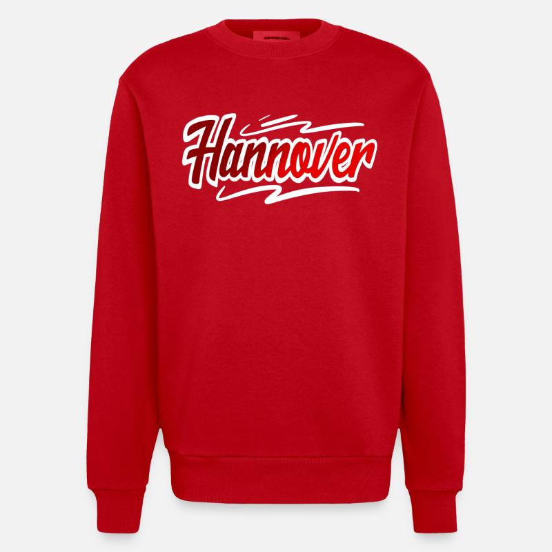Hannover - Heavyweight Oversized Organic Crew Neck Made in EU - Rot