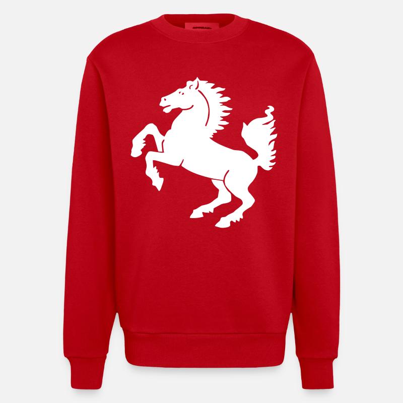 Stuttgart - Stuttgarter Ross - Heavyweight Oversized Organic Crew Neck Made in EU - Rot