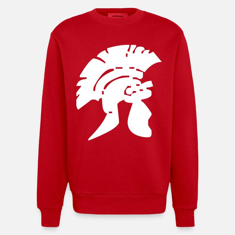 Casque Romain - Design - Sweat bio épais oversize fabriqué en UE - rouge