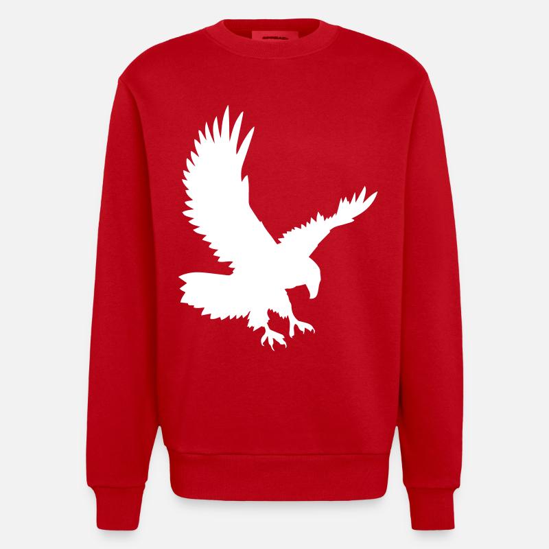 Les Eagles à l’attaque - Sweat bio épais oversize fabriqué en UE - rouge