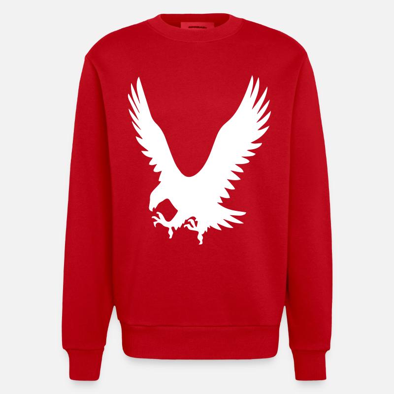 Les Eagles à l’attaque - Sweat bio épais oversize fabriqué en UE - rouge