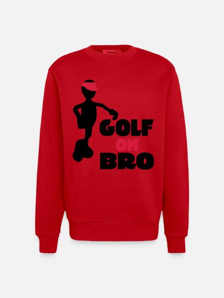 golf - Heavyweight Oversized Organic Crew Neck Made in EU - red