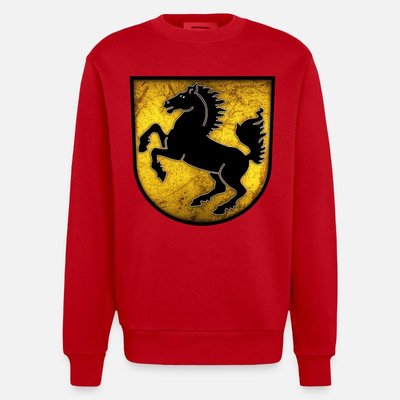 Stuttgart - Stuttgarter Wappen - Heavyweight Oversized Organic Crew Neck Made in EU - Rot