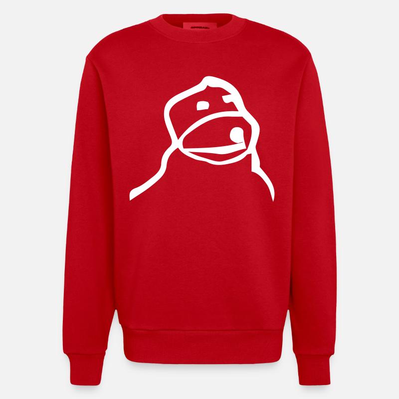 Flat Eric - Heavyweight Oversized Organic Crew Neck Made in EU - Rot
