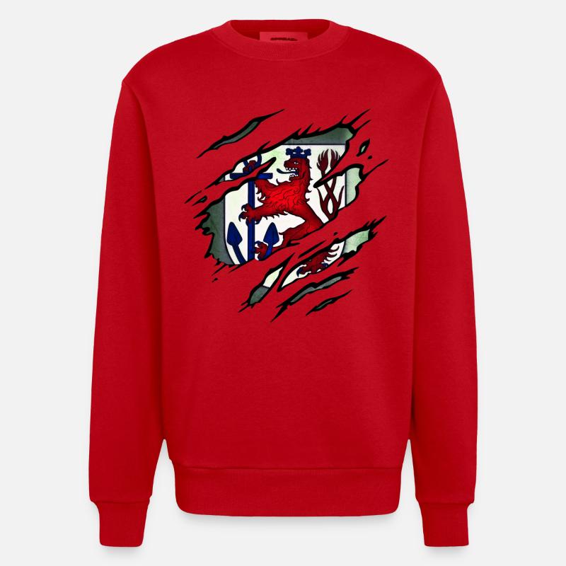 Düsseldorf - Heavyweight Oversized Organic Crew Neck Made in EU - Rot