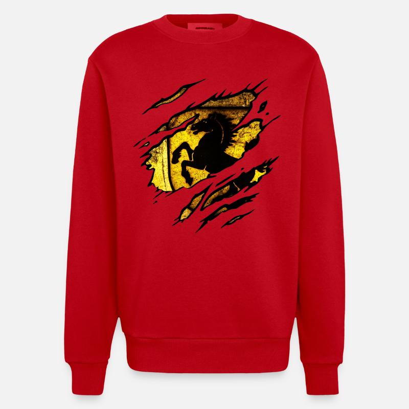 Stuttgart - Stuttgart Torn - Heavyweight Oversized Organic Crew Neck Made in EU - red