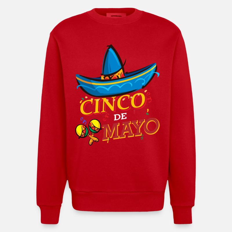 cinco de mayo - 5 de mayo - Sweat bio épais oversize fabriqué en UE - rouge