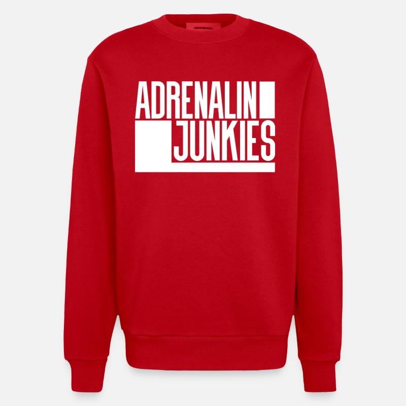 Adrenalin Junkies - Heavyweight Oversized Organic Crew Neck Made in EU - Rot