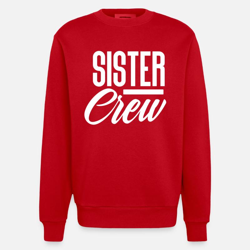 Sister Schwester Crew - Heavyweight Oversized Organic Crew Neck Made in EU - Rot