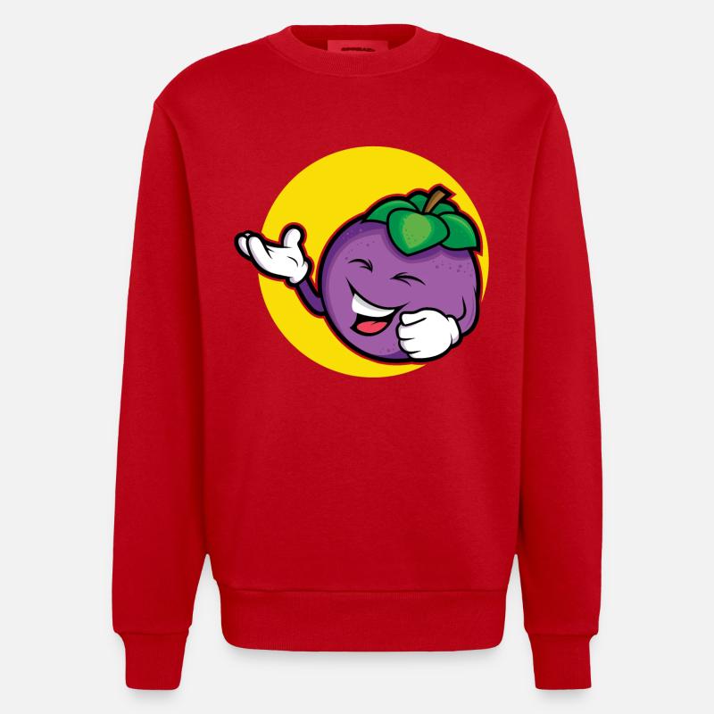 Conception de prune - Sweat bio épais oversize fabriqué en UE - rouge