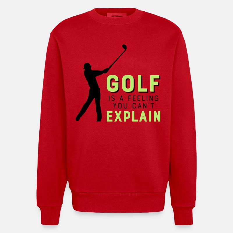 golf - Heavyweight Oversized Organic Crew Neck Made in EU - red