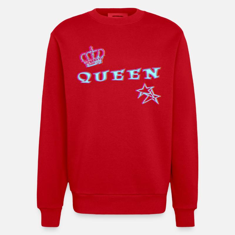 Queen - Sweat bio épais oversize fabriqué en UE - rouge