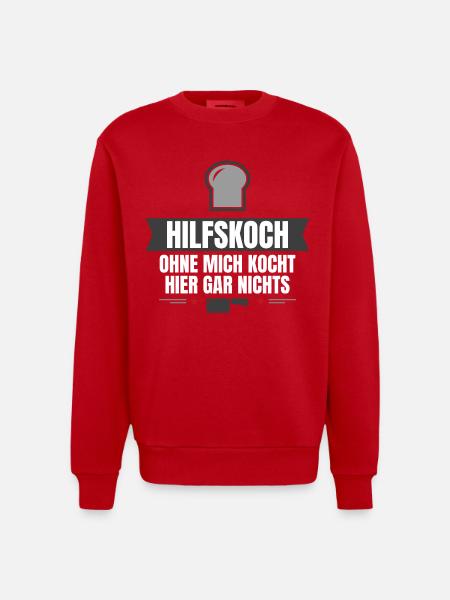 Hobbykoch - Heavyweight Oversized Organic Crew Neck Made in EU - Rot
