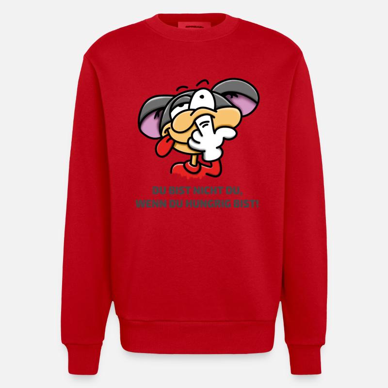 Popeln - Nase bohren - Heavyweight Oversized Organic Crew Neck Made in EU - Rot