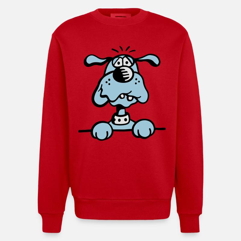 Knuffiges Hündchen - Heavyweight Oversized Organic Crew Neck Made in EU - Rot