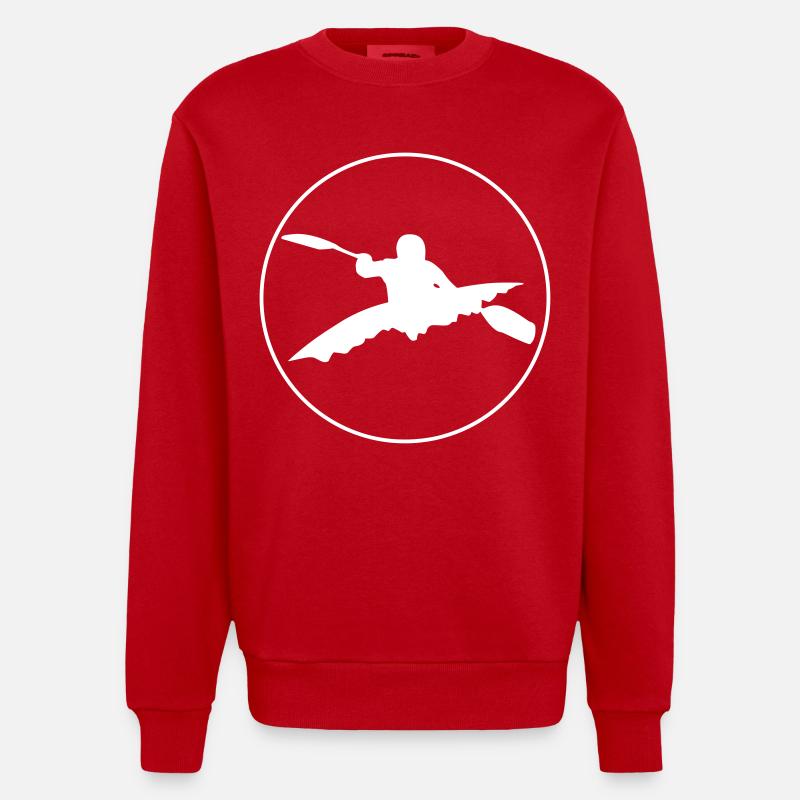 Kajak - Paddeln - Heavyweight Oversized Organic Crew Neck Made in EU - Rot