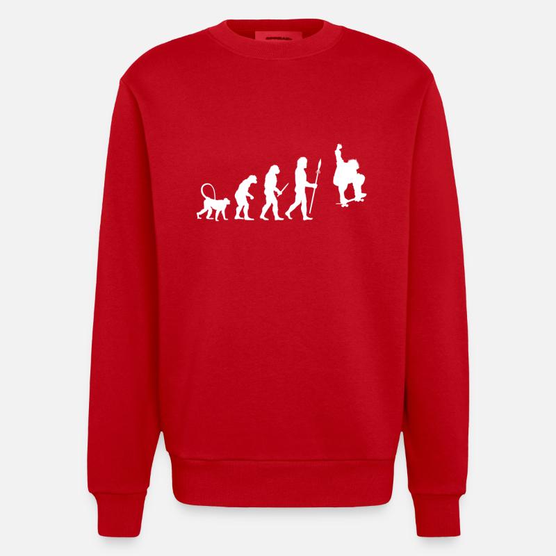 Skater Evolution - Sweat bio épais oversize fabriqué en UE - rouge