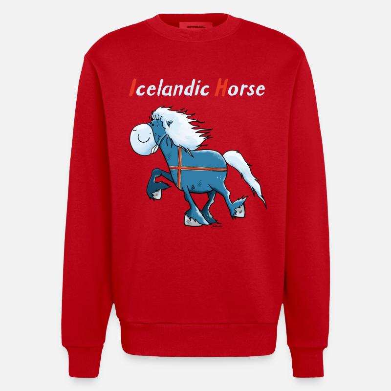 Isländer on Tour - Heavyweight Oversized Organic Crew Neck Made in EU - Rot