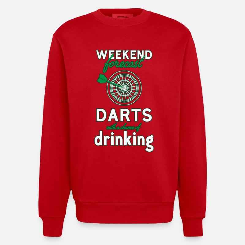 Darts Dart - Heavyweight Oversized Organic Crew Neck Made in EU - Rot