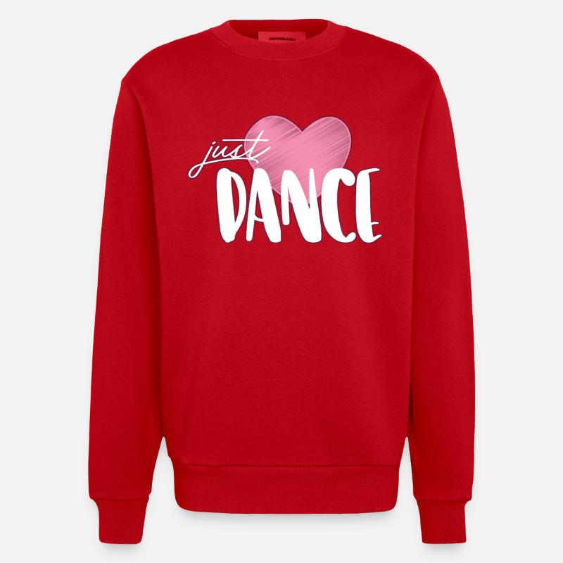 Dance - Heavyweight Oversized Organic Crew Neck Made in EU - red