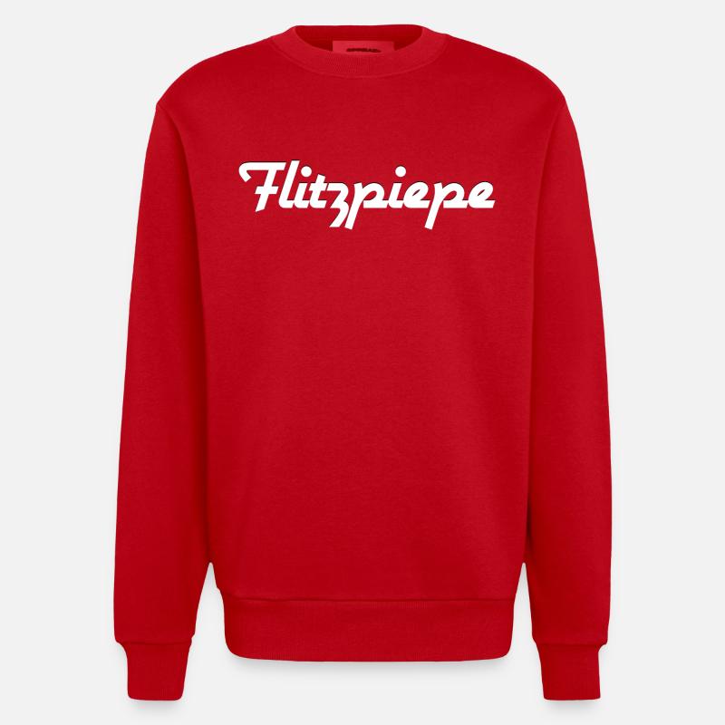 Flitzpiepe - Heavyweight Oversized Organic Crew Neck Made in EU - Rot