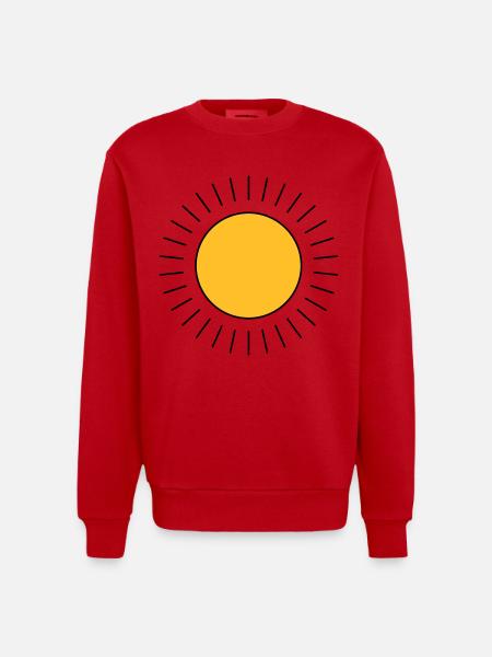 Soleil - Sweat bio épais oversize fabriqué en UE - rouge