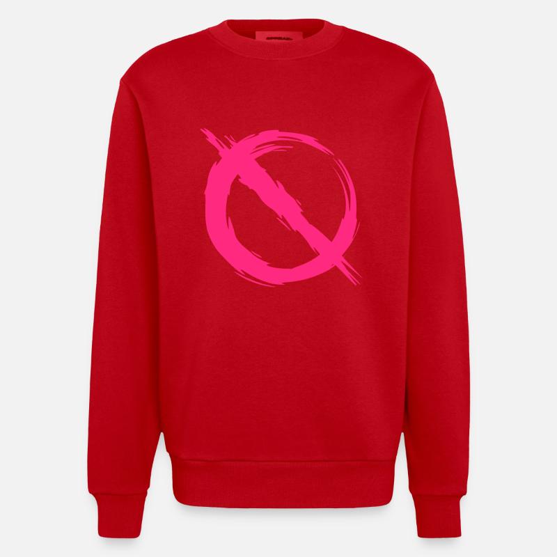 Interdiction interdite - Sweat bio épais oversize fabriqué en UE - rouge