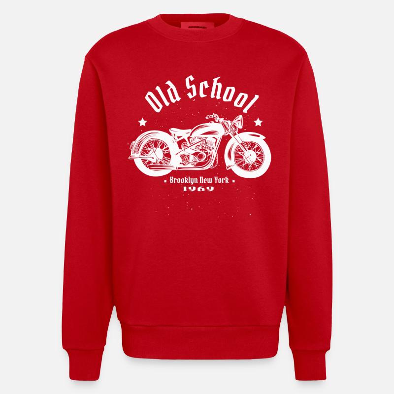 Biker - Sweat bio épais oversize fabriqué en UE - rouge