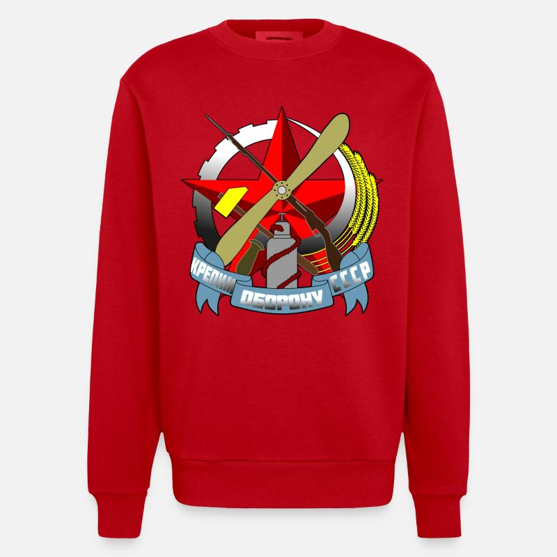 Russie - Sweat bio épais oversize fabriqué en UE - rouge