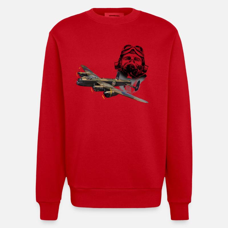 Pilot Lankaster - Sweat bio épais oversize fabriqué en UE - rouge
