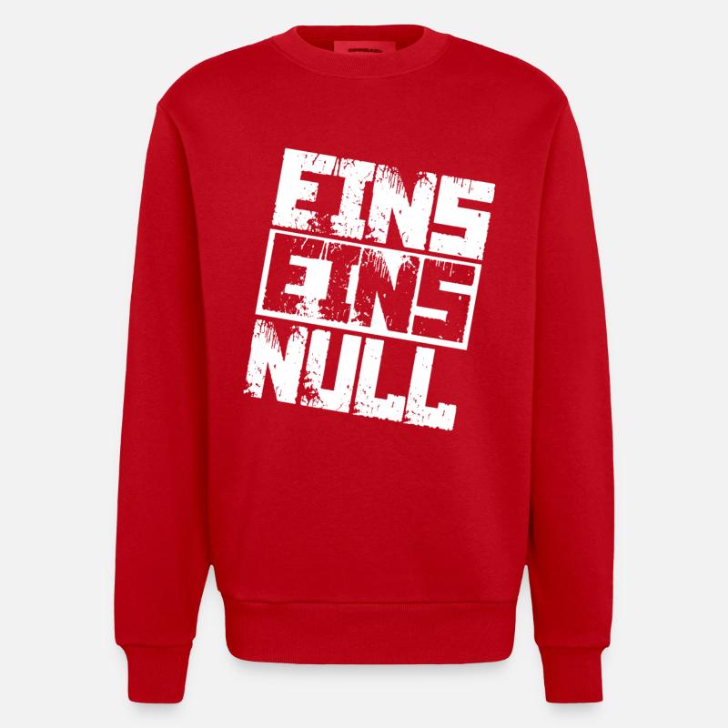 Polizei 110 Notruf - Heavyweight Oversized Organic Crew Neck Made in EU - Rot