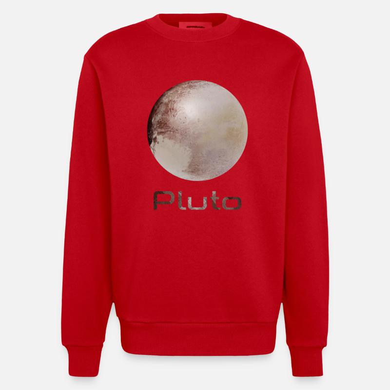 Pluto - Heavyweight Oversized Organic Crew Neck Made in EU - Rot