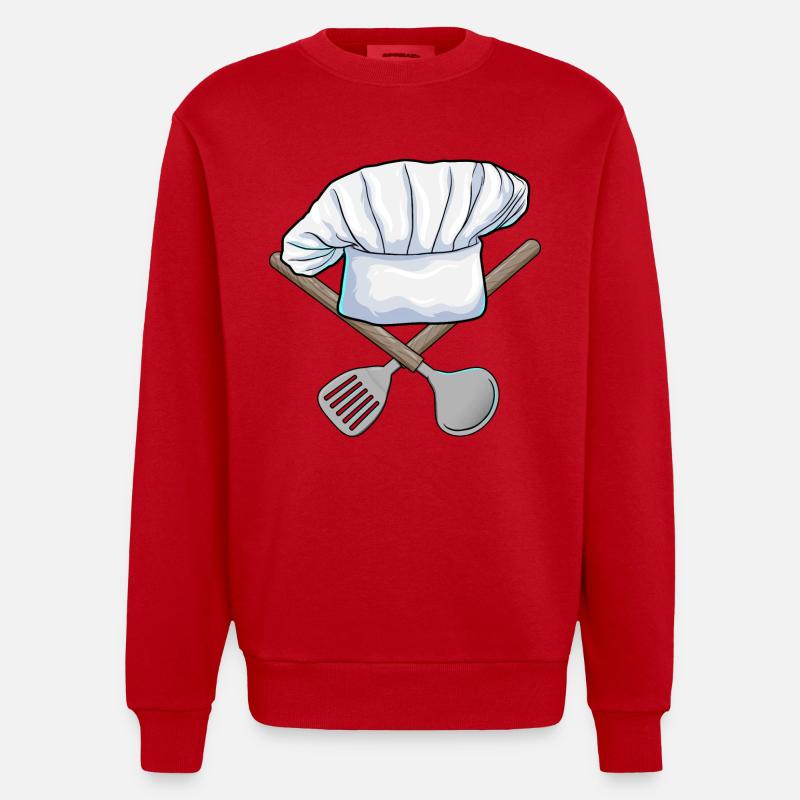 Cuisine de Chef’s Hat - Sweat bio épais oversize fabriqué en UE - rouge
