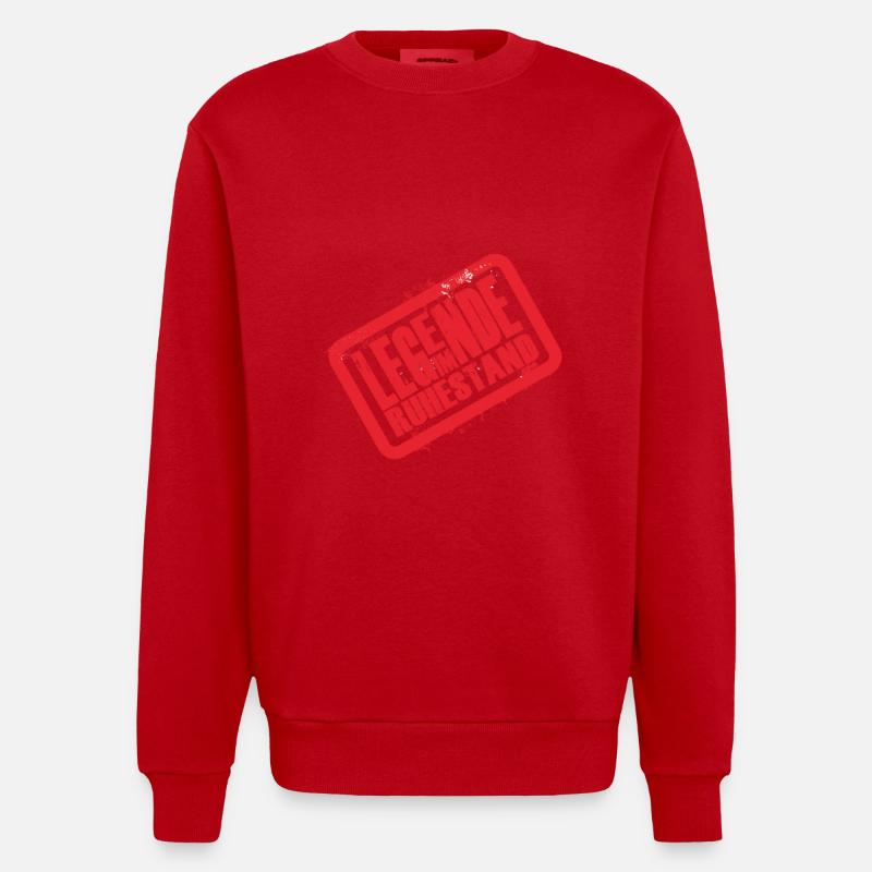Inclinaison réglable Legend Design Retiree - Sweat bio épais oversize fabriqué en UE - rouge