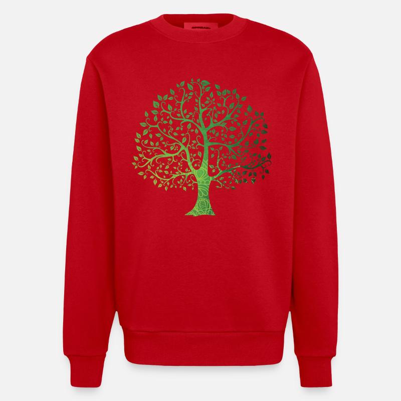 Nature - Sweat bio épais oversize fabriqué en UE - rouge