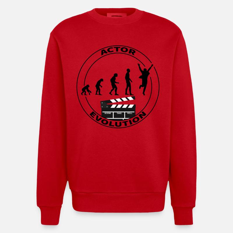 Cadeau d'interprète acteur d'évolution - Sweat bio épais oversize fabriqué en UE - rouge