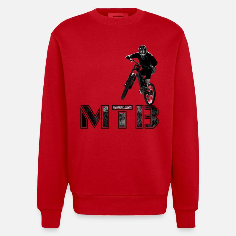 Cadeau VTT VTT - Sweat bio épais oversize fabriqué en UE - rouge