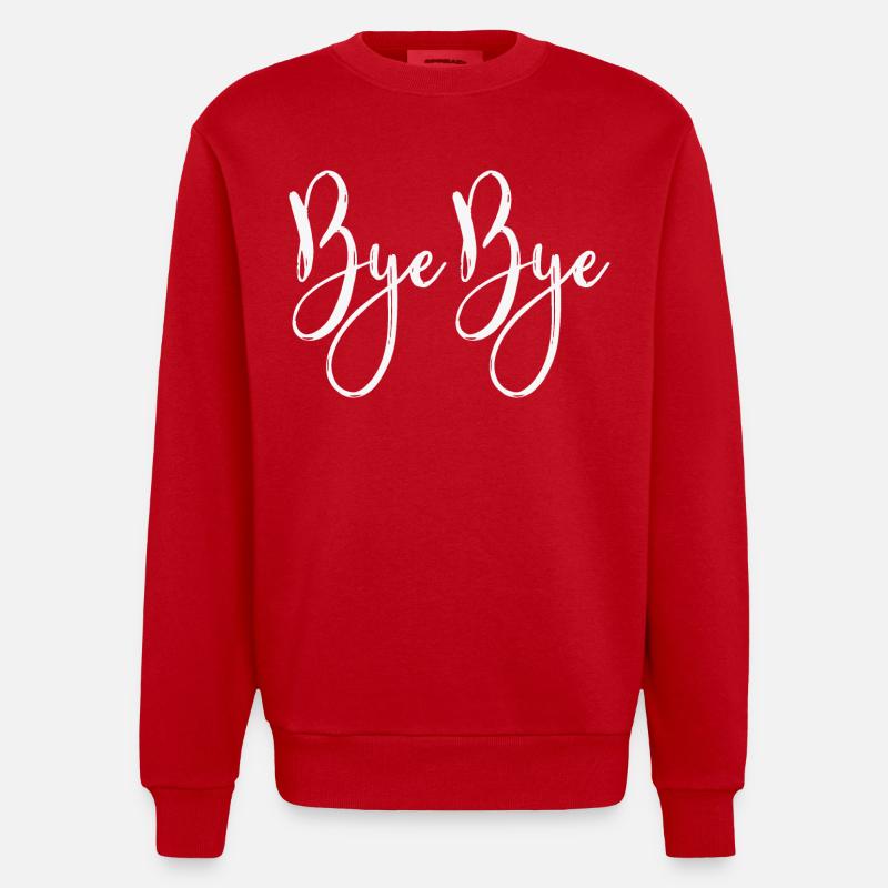 bye bye - Heavyweight Oversized Organic Crew Neck Made in EU - red