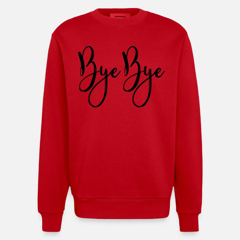 Bye bye - Sweat bio épais oversize fabriqué en UE - rouge