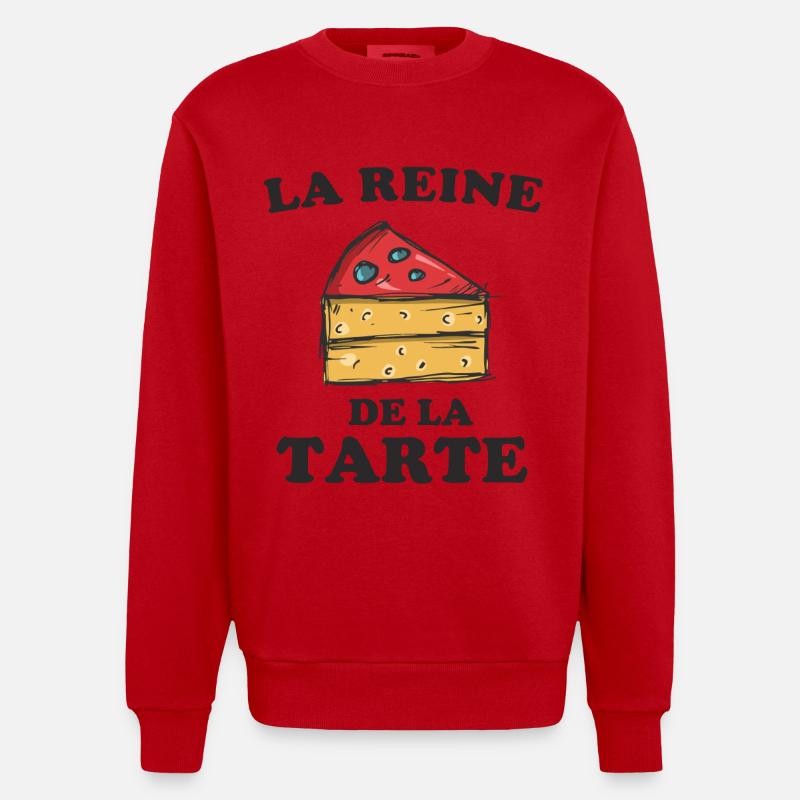 La Reine de la tarte - Sweat bio épais oversize fabriqué en UE - rouge