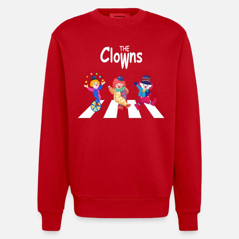 Die Clowns - Heavyweight Oversized Organic Crew Neck Made in EU - Rot