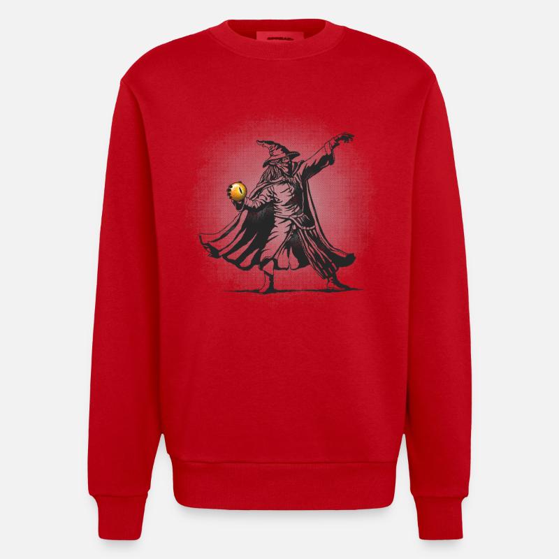 Le lanceur d’orbe - Sweat bio épais oversize fabriqué en UE - rouge