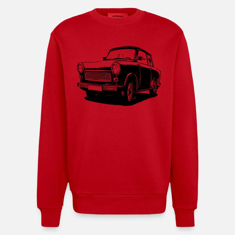 blockedName - Heavyweight Oversized Organic Crew Neck Made in EU - Rot