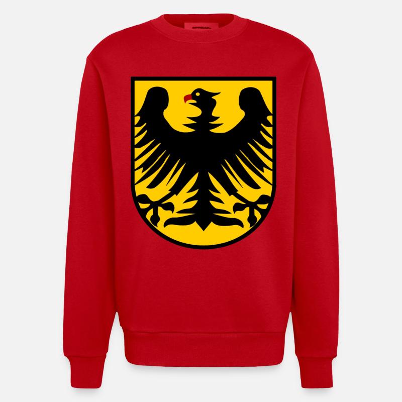 The German Eagle - Heavyweight Oversized Organic Crew Neck Made in EU - red