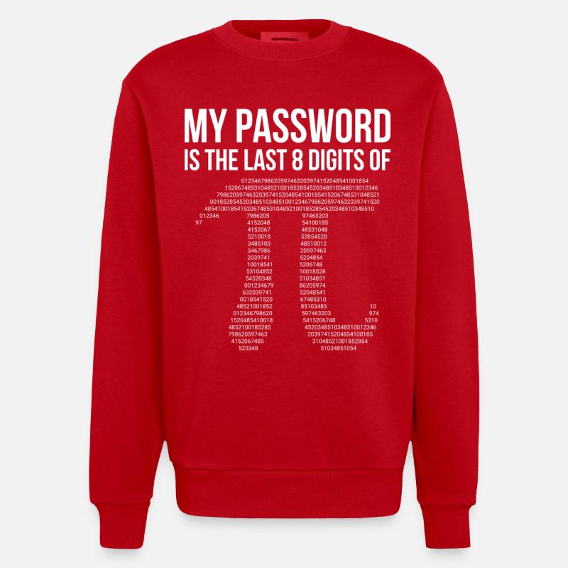 Mon mot de passe - Sweat bio épais oversize fabriqué en UE - rouge